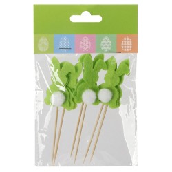 ΛΑΓΟΥΔΑΚΙΑ ΔΙΑΚΟΣΜΗΤΙΚΑ ΣΕ ΣΤΙΚ  ΠΑΚ=6ΤΕΜ 12cm Bunny's 931858