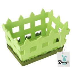 ΚΑΛΑΘΙ ΤΣΟΧΙΝΟ ΠΡΑΣΙΝΟ ΜΕ ΦΡΑΧΤΗ 19x14x11cm Bunny's 931859