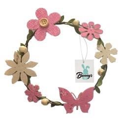ΣΤΕΦΑΝΙ ΜΕΤΑΛΛΙΚΟ ΜΕ ΛΟΥΛΟΥΔΙΑ Φ16cm Bunny's 931878