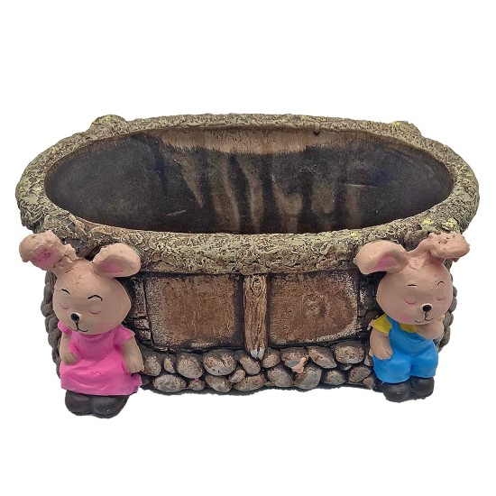 ΚΑΛΑΘΙ ΚΕΡΑΜΙΚΟ ΟΒΑΛ 2 ΛΑΓΟΙ 20x11x7,5cm Bunny's 931910