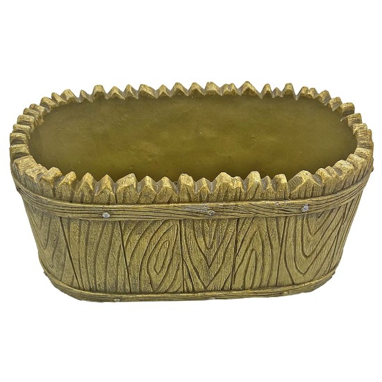 ΚΑΛΑΘΙ ΚΕΡΑΜΙΚΟ ΟΒΑΛ ΤΥΠΟΥ ΞΥΛΟ 21,5x11,5x10cm Bunny's 931912