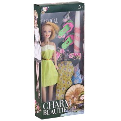 ΛΑΜΠΑΔΑ ΚΟΥΚΛΑ CHARM BEAUTIFUL ΜΕ ΑΞΕΣΟΥΑΡ & 2 ΦΟΡΕΜΑΤΑ 32x14x5cm Bunny's 931952
