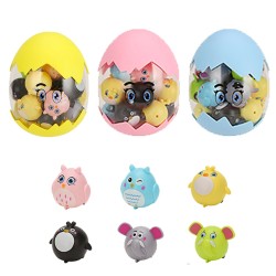 Αυγό σετ 20 tem Pull Back Ζωάκια ΑΥΓΟ=19x15cm, ΖΩΑΚΙΑ=5x4,5cm Bunny's 931994