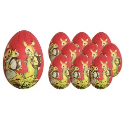 ΣΕΤ ΑΥΓΑ ΚΟΚΚΙΝΑ ΜΕ ΛΑΓΟ 9 ΤΕΜ 6cm Bunny's 932095
