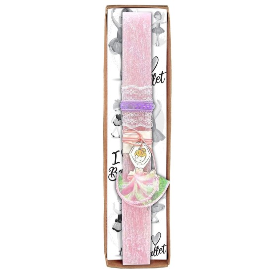 Λαμπάδα Μπαλαρίνα σε Κουτί Κραφτ 35x8x2cm Bunny's 932148