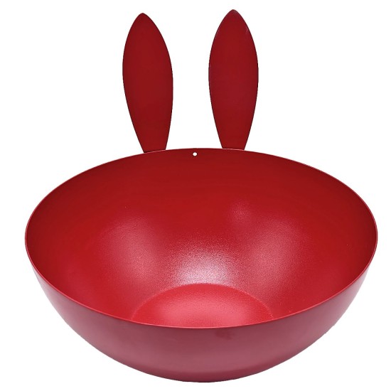 Μπωλ Μεταλλικό με Αυτάκια Λαγού Κόκκινο Φ21,5x20x10cm Bunny's 932173