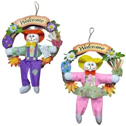 Στεφάνι με Αχυρένιο Λαγός φ25 Φ25cm (κούκλα 40cm) Bunny's 932211