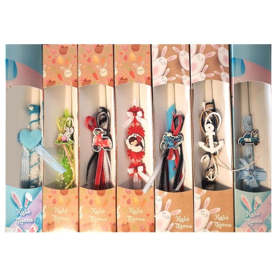 Λαμπάδα Παιδικό Ντεκόρ σε Χρωματιστό Κουτί 36cm x ø2mm Bunny's 932340