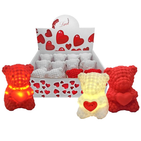 Αρκούδος Roses με φως 6,5x5,5cm Homie 322046