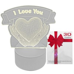Πινακίδα με φως I Love you 18x15cm Homie 423114