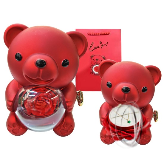 Αρκούδος με Παντοτινό Τριαντάφυλλο 17x11x11cm Homie 423117