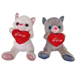 ΓΑΤΑ ΛΟΥΤΡΙΝΗ  ΚΑΡΔΙΑ LOVE 20cm ToyMarkt 99473