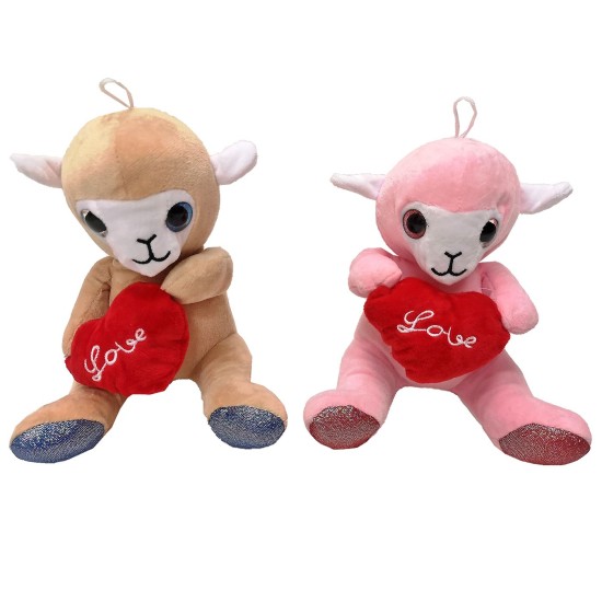 ΛΑΜΑ ΛΟΥΤΡΙΝΟ  ΚΑΡΔΙΑ LOVE 20cm ToyMarkt 99474