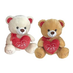Αρκουδάκι Λούτρινο με Καρδιά 40cm ToyMarkt 99521