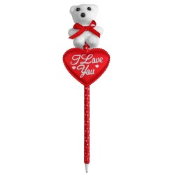 Στυλό με Αρκουδάκι & Καρδιά i Love you 22cm ToyMarkt 99532