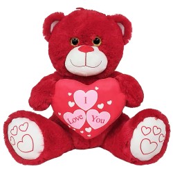 Αρκουδάκι Λούτρινο με Καρδιά Κόκκινο 40cm ToyMarkt 99545