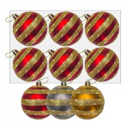 ΜΠΑΛΑ ΜΑΤ GLITTER  ΠΑΚ=6ΤΕΜ 8cm
