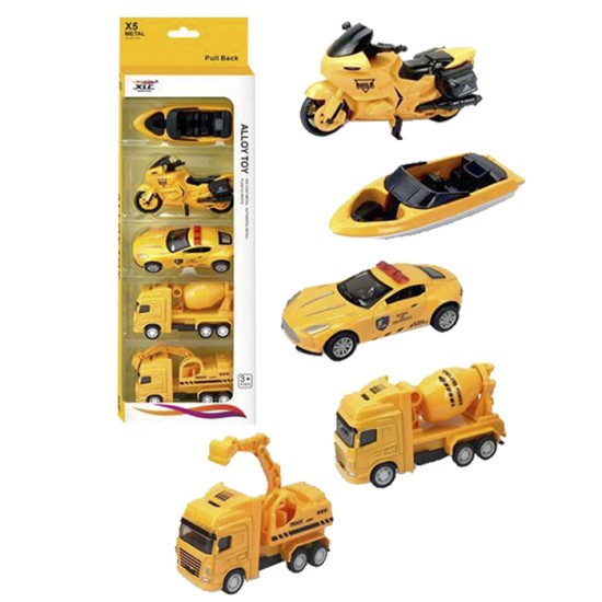 DIE CAST PULL BACK ΣΕΤ 5 ΟΧΗΜΑΤΩΝ ΔΟΜΙΚΩΝ 10x34cm 70-2036 902056 DIE CAST PULL BACK ΣΕΤ 5 ΟΧΗΜΑΤΩΝ ΔΟΜΙΚΩΝ 10x34cm 70-2036 902056