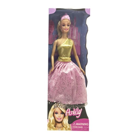 ΚΟΥΚΛΑ ΠΡΙΓΚΗΠΙΣΣΑ ΡΟΖ ΣΤΕΝΟ ΚΟΥΤΙ 12x32cm