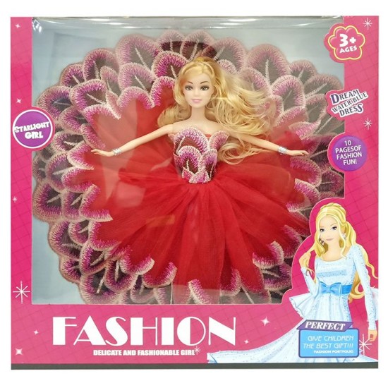 ΚΟΥΚΛΑ FASHION ΜΕ ΒΡΑΔΥΝΗ ΤΟΥΑΛΕΤΑ 33x33cm