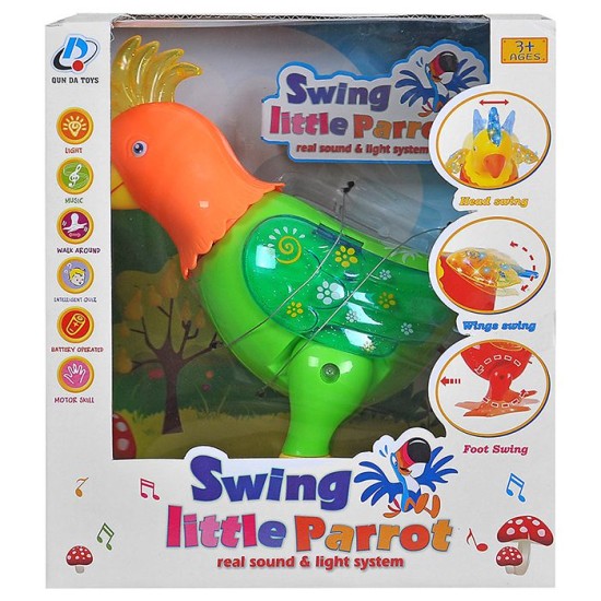 ΠΑΠΑΓΑΛΑΚΙ ΜΠΑΤΑΡΙΑΣ ΜΕ ΦΩΣ & ΜΟΥΣΙΚΗ 22x25x17cm