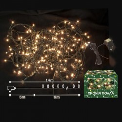 180 LED ΛΕΥΚΑ ΕΞΩΤΕΡΙΚΑ ΣΤΑΘΕΡΑ L.V.