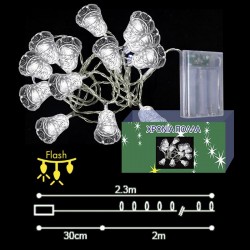 20LED ΜΠΑΤΑΡΙΑΣ ΚΑΜΠΑΝΑ ΛΕΥΚΟ CONTROL