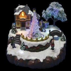 ΧΩΡΙΟ XMAS ΦΩΣ-ΚΙΝΗΣΗ "ΠΑΓΩΜΕΝΟ ΔΕΝΤΡΟ" 20,5cm