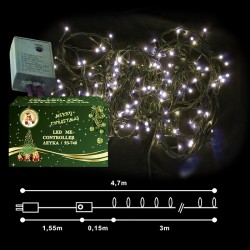 100 LED ΛΕΥΚΑ ΠΡΟΓΡΑΜΜΑ 220V