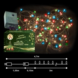 100 LED ΧΡΩΜΑΤΙΣΤΑ ΠΡΟΓΡΑΜΜΑ 220V