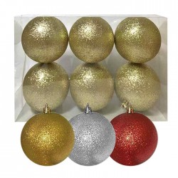 ΜΠΑΛΑ GLITTER ΠΑΚ=6ΤΕΜ Φ7 7cm