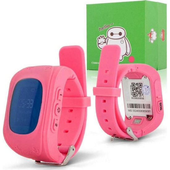 Παιδικό Ρολόι με GPS + Κουμπί Κλήσης SOS – T189 – Βηματομετρητής pink