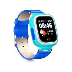 Παιδικό Smartwatch με GPS και Καουτσούκ/Πλαστικό Λουράκι Μπλε Q90