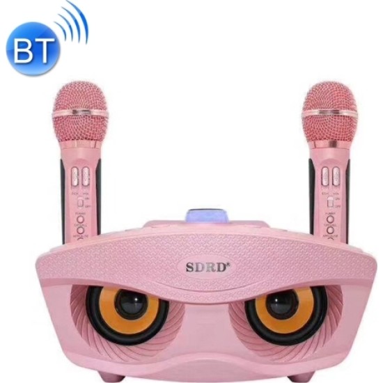 Ασύρματο καραόκε με 2 μικρόφωνα και ηχείο 20W - SD 306 Ροζ