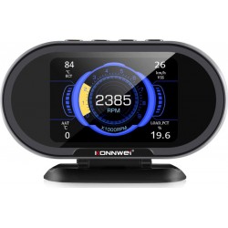 Konnwei οθόνη ενδείξεων αυτοκινήτου OBDII KW206 Smart Head-Up Display Speed Monitoring