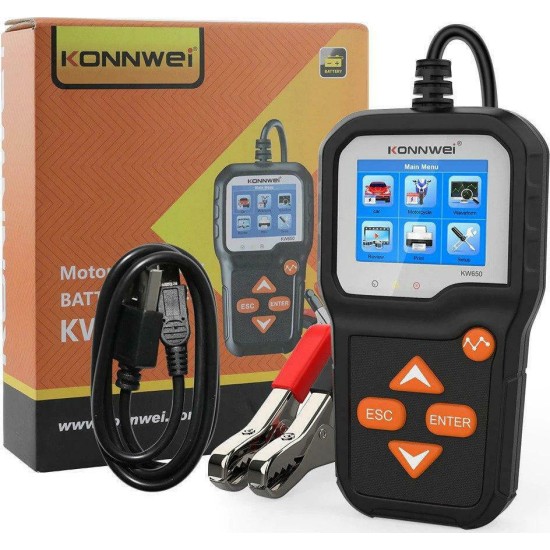 Konnwei KW-650 Ελεγκτής Μπαταριών Auto Moto 6V/12V 55124 - OEM