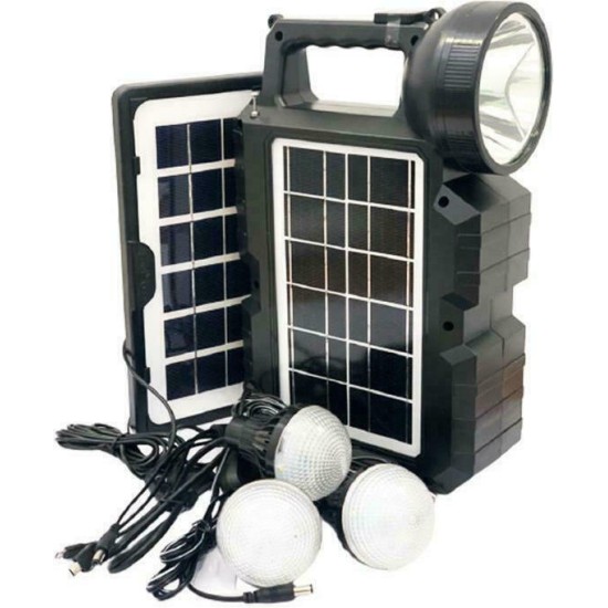 Ηλιακό Κιτ - Ισχυρός Ηλιακός Φακός 10W LED, Powerbank & Bluetooth Ηχείο Mp3 Fm Radio Sport Light CL-810