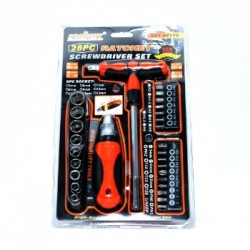 Σετ Κατσαβίδι με Καστάνια 28τμχ HORUSDY Screwdriver Set SDY-94110