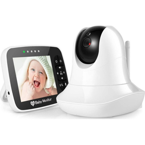 Ασύρματο Baby Monitor 3.5″ Αμφίδρομης Επικοινωνίας με Νυχτερινή Λήψη OEM SM935 – Λευκό