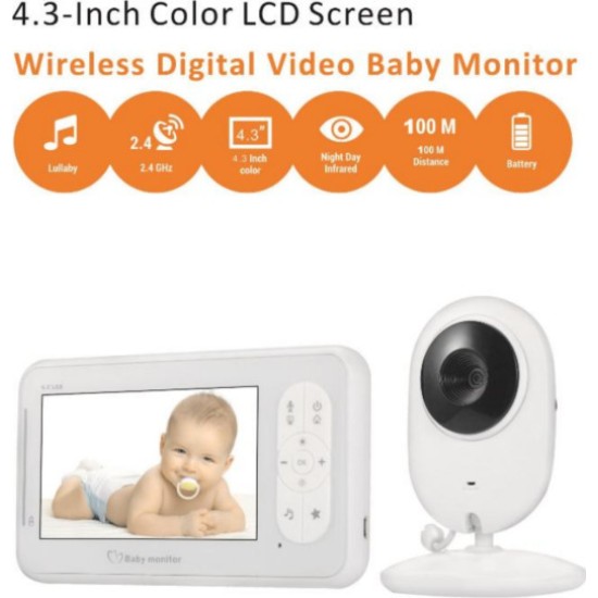 Ασύρματη Ψηφιακή Οθόνη Μωρού με Έγχρωμη Υψηλή Ανάλυση και Νυχτερινή Λήψη 4.3inch - SP920 - OEM
