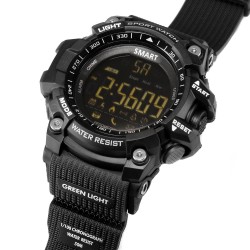 Αδιάβροχο Sport Smartwatch LCD EX16 Ρολόι Bluetooth με Βηματομετρητή & Θερμιδομετρητή