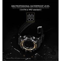 Αδιάβροχο Sport Smartwatch LCD EX16 Ρολόι Bluetooth με Βηματομετρητή & Θερμιδομετρητή