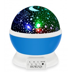 Φωτιστικό δωματίου μπλε περιστρεφόμενο με projector -Έναστρος Ουρανός 0175-64700