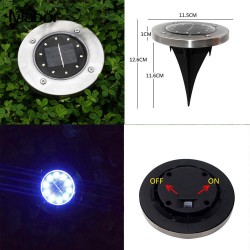 Καρφωτό ηλιακό φωτιστικό κήπου με 4 LED και Αισθητήρα Φωτός Σετ 4 Τεμάχια