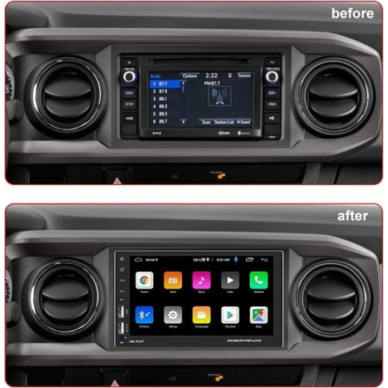 Οθόνη αυτοκινήτου 2 Din Android 7  Double Screen Display 8708U