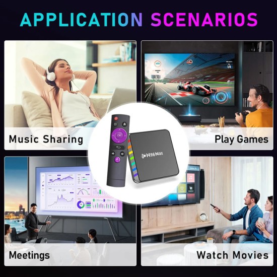 H96 Max TV Box Μax H96MAX-W2 4K UHD με WiFi 4GB RAM και 32GB Αποθηκευτικό Χώρο με Λειτουργικό Android