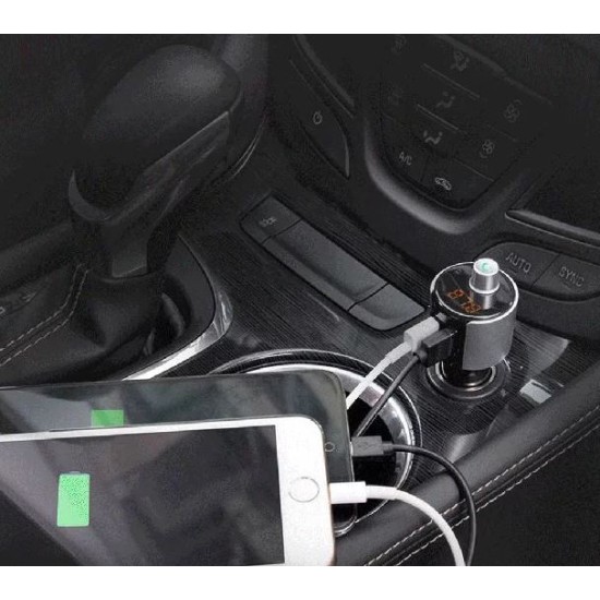 Mini Bluetooth MP3 Player & Φορτιστής 2 x USB 2A Αυτοκινήτου - Car FM Transmitter