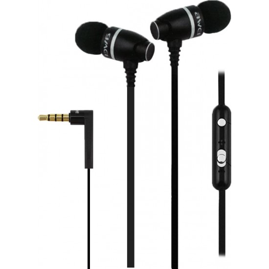 Ακουστικά Handsfree In Ear 3.5mm AWEI S88Hi Μαύρο