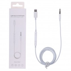 Αντάπτορας Lightning Male to 3.5 AUX Audio Male MH021 (1m) White oem