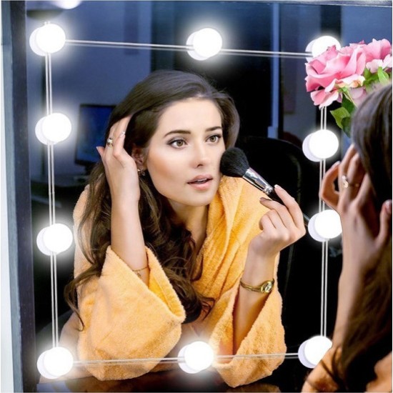 Αυτοκόλλητος Ρυθμιζόμενος Φωτισμός Led Καθρέπτη (10 Λαμπτήρες)